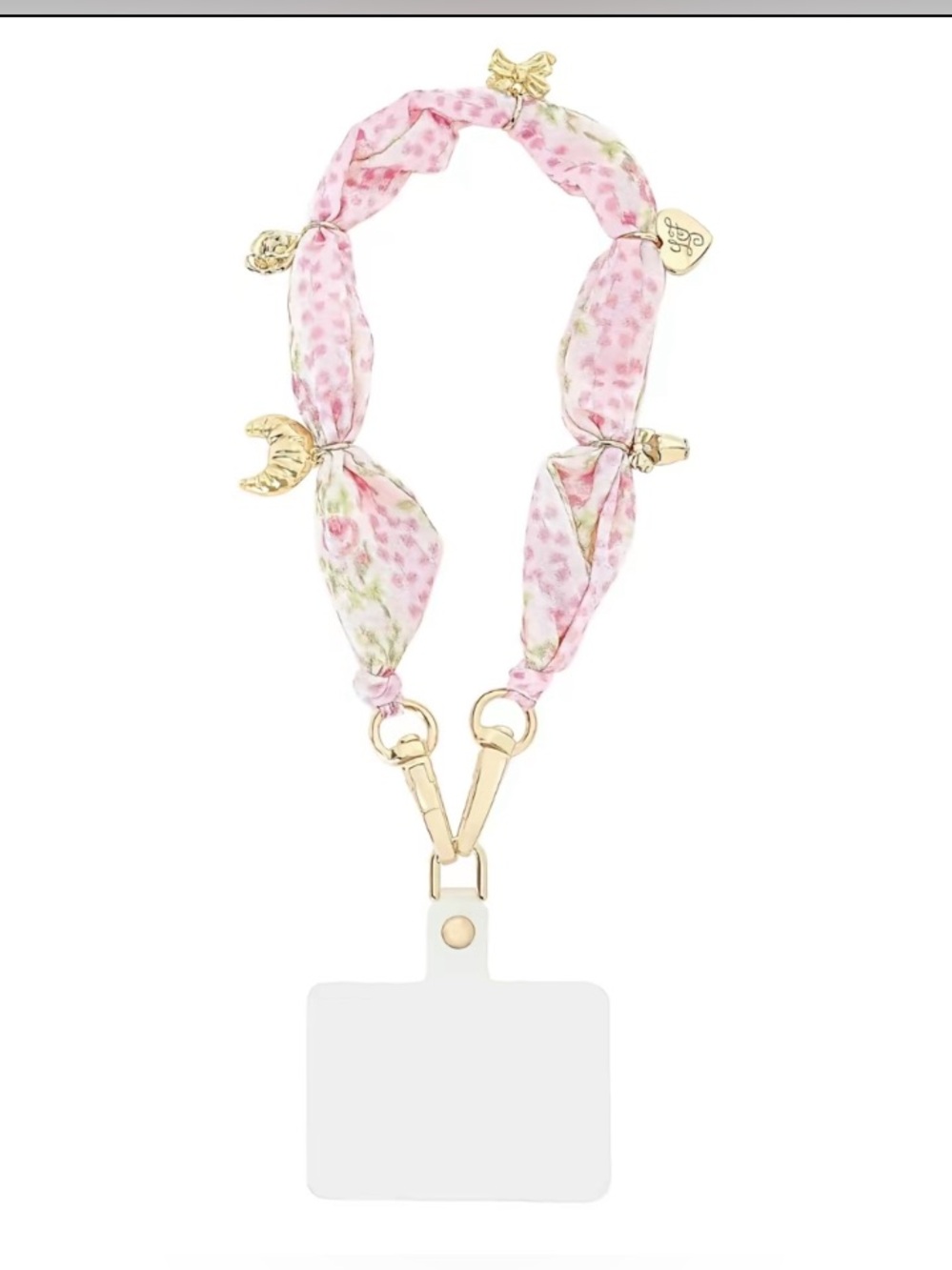 Case Mate Blooming Heirloom Card Scarf Phone Charm pink flower love shack fancy
